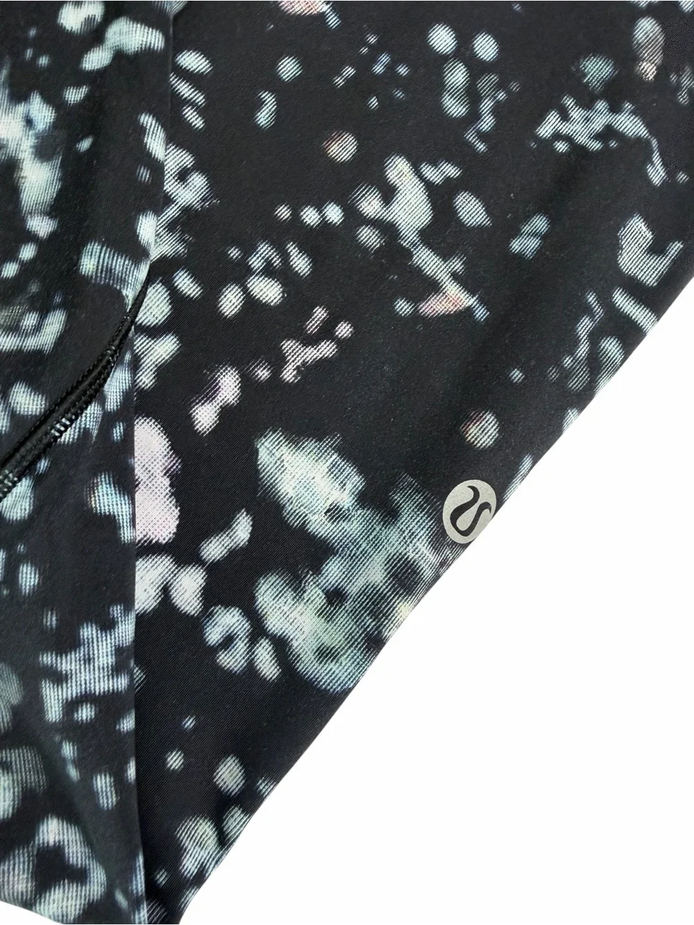 Lululemon Fast and Free Tights Pixel Haze Multi Black leggings w pockets 6